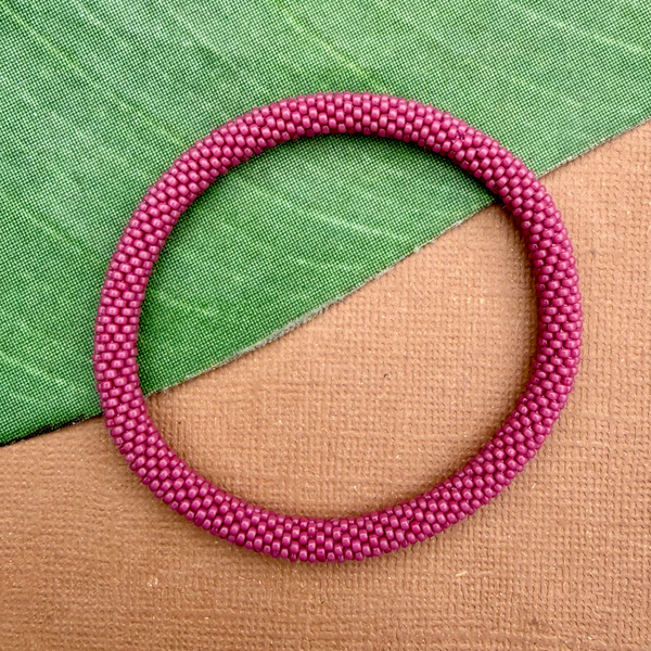 Pink Beaded Bangles #24
