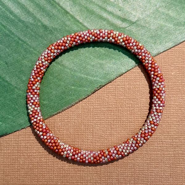 Pink Beaded Bangles #32