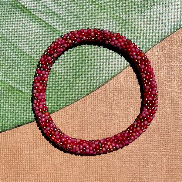 Pink Beaded Bangles #4