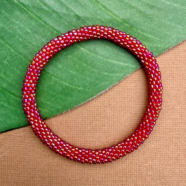 Pink Beaded Bangles #7