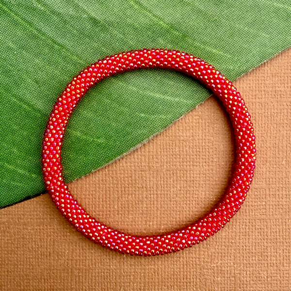 Pink Beaded Bangles #8