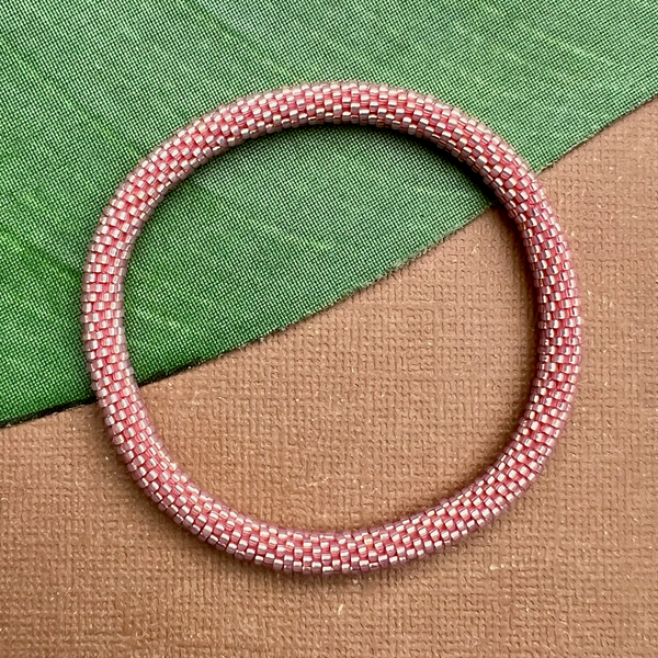 Pink Beaded Bangles #13