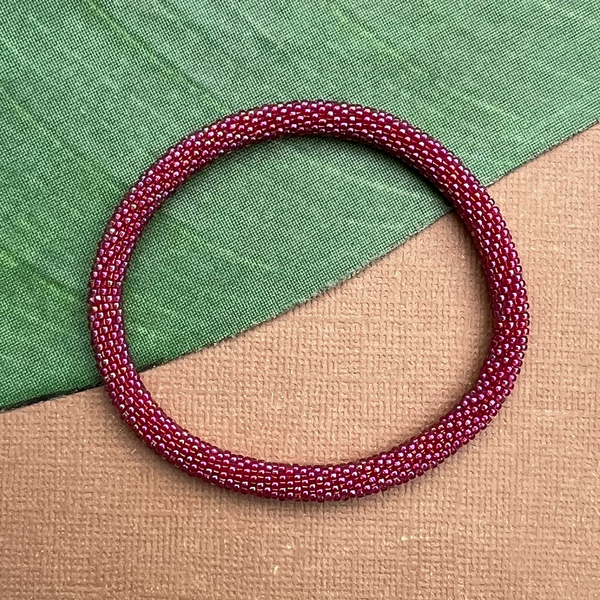 Pink Beaded Bangles #16