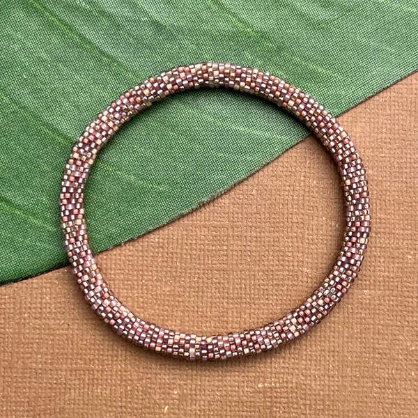 Pink Beaded Bangles #17