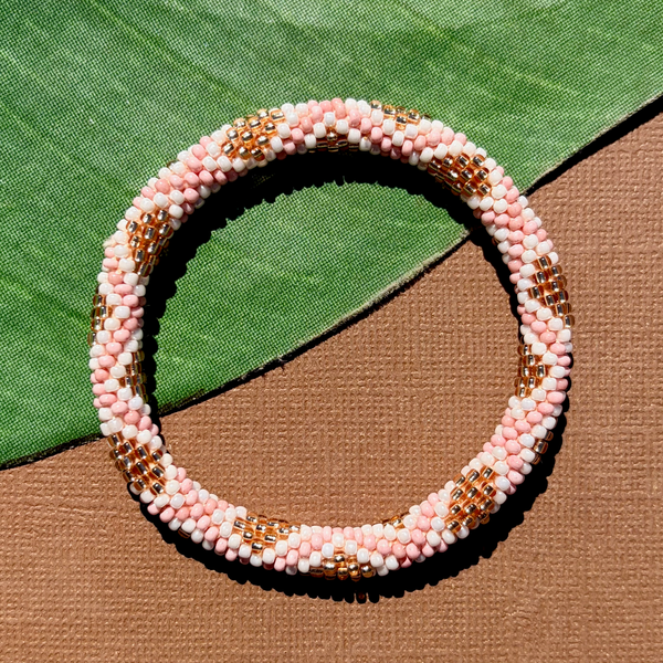 Pink Beaded Bangles #25