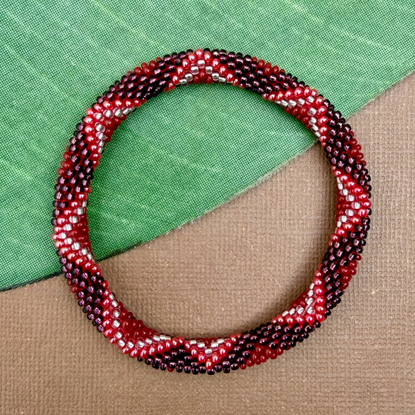 Pink Beaded Bangles #28