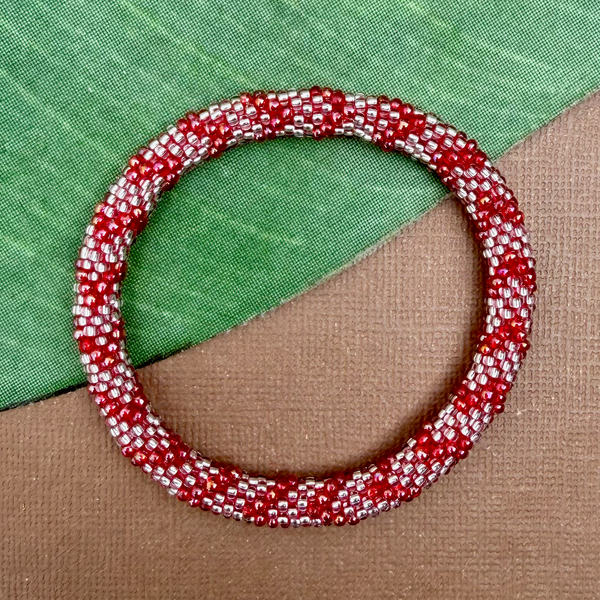 Pink Beaded Bangles #30