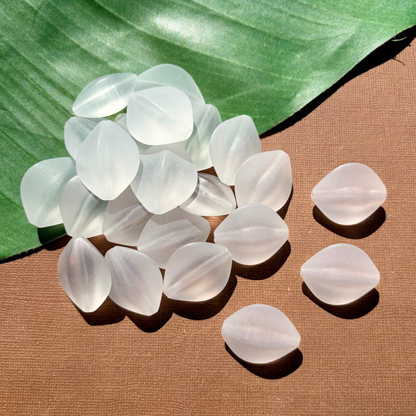 Crystal Matte Oval Puff Beads - 30 Pieces