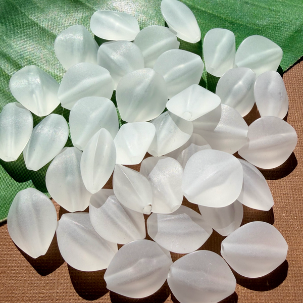Crystal Matte Oval Puff Beads - 30 Pieces