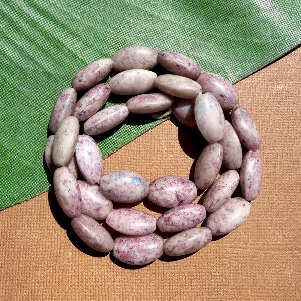 Picasso Purple Gray Oval Puff - 30 Pieces