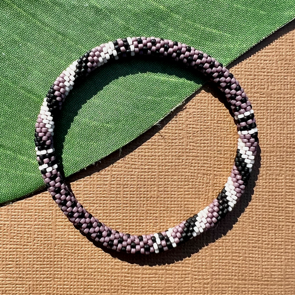 Purple Beaded Bangles #13