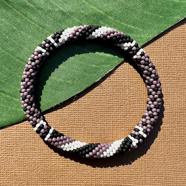Purple Beaded Bangles #14