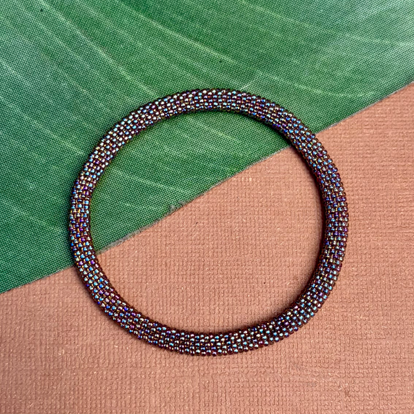 Purple Beaded Bangles #15
