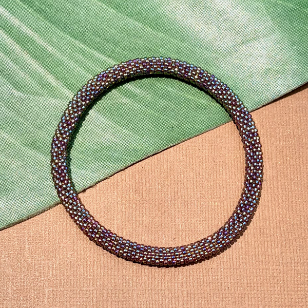 Purple Beaded Bangles #15