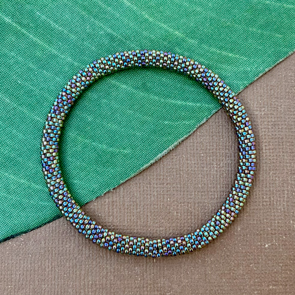 Purple Beaded Bangles #15