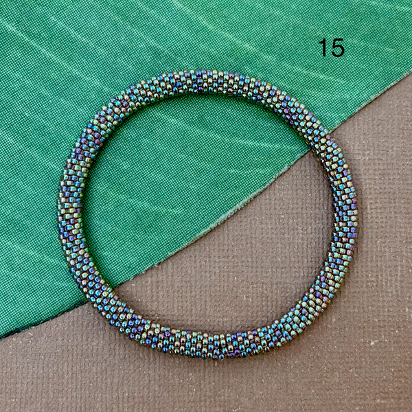 Lavender (Purples) Beaded Bangles