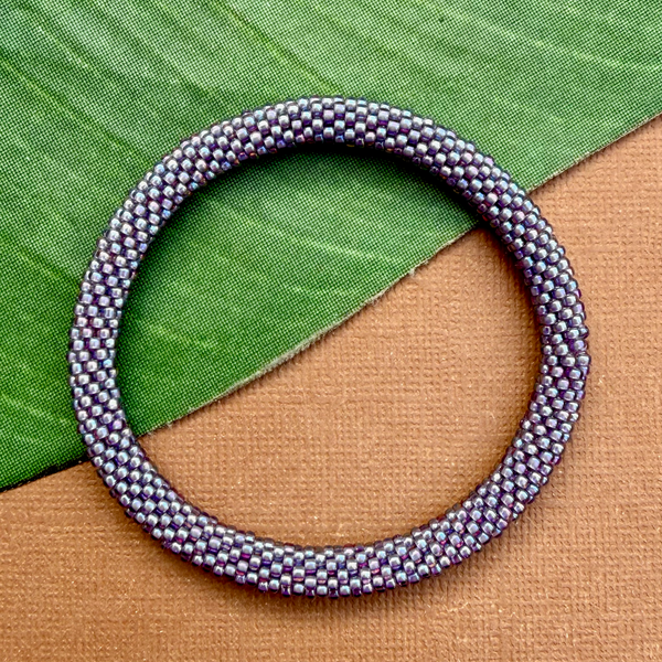 Purple Beaded Bangles #1