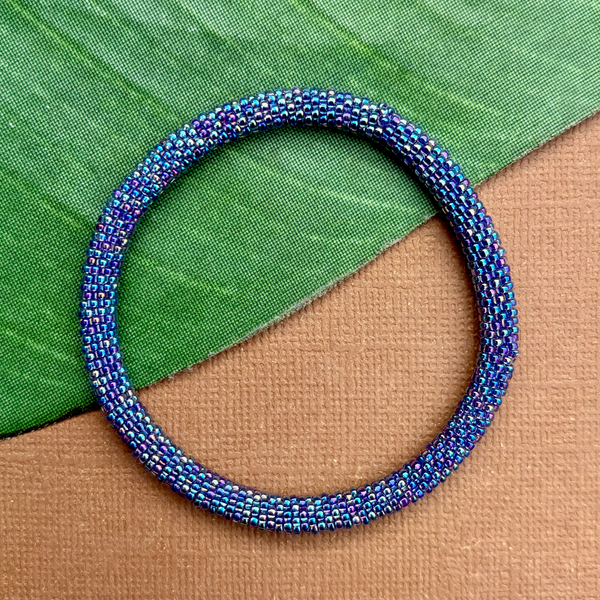 Purple Beaded Bangles #7