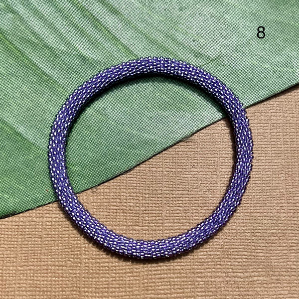 Purple Beaded Bangles #8