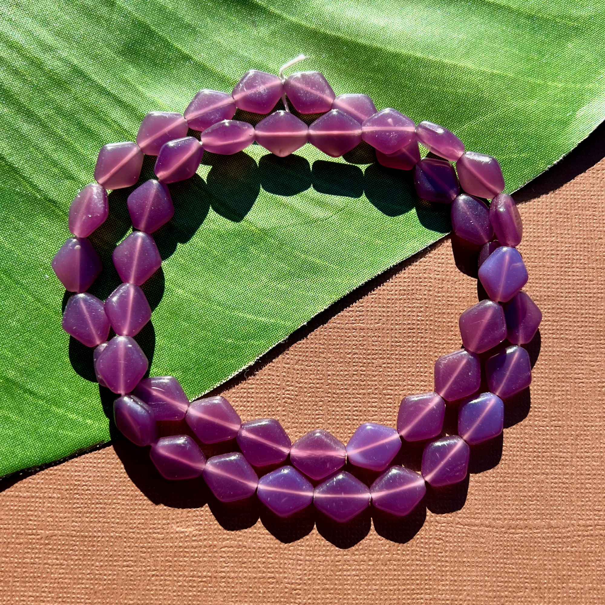 Purple Diamond Beads - 45 Pieces
