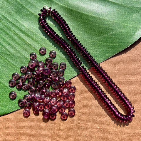 Purple Disc Beads - 100 Pieces
