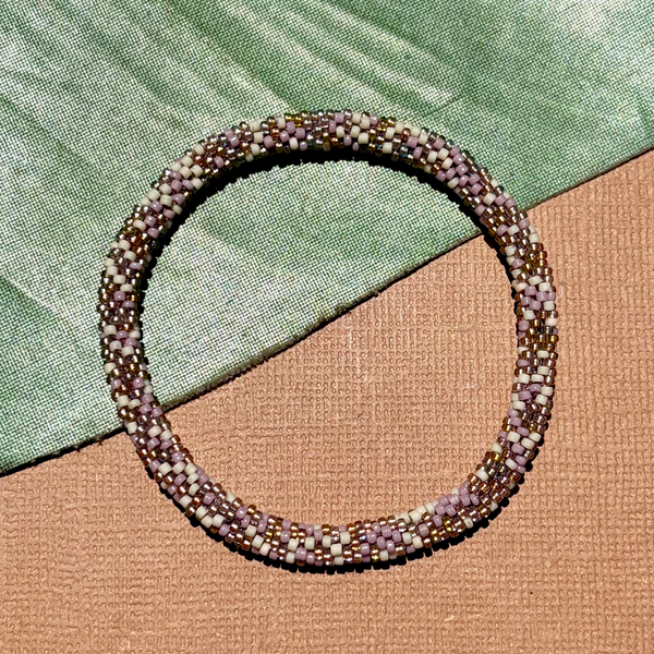 Purple Beaded Bangles #17