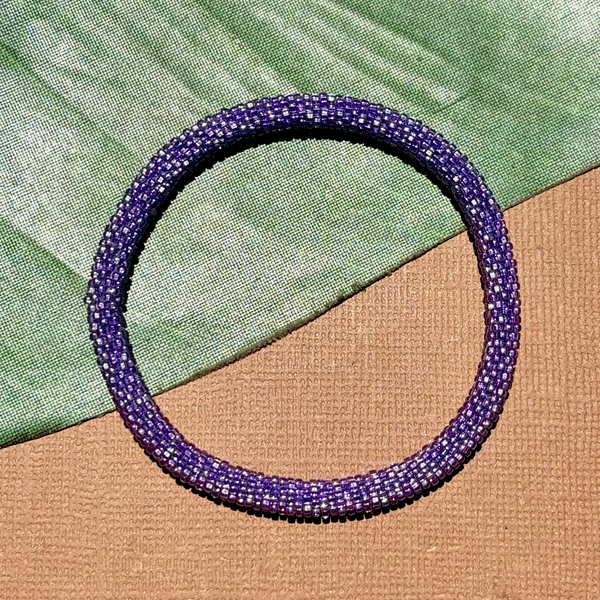Purple Beaded Bangles #8