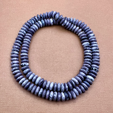 Purple Gray Saucer Beads - 150 Pieces