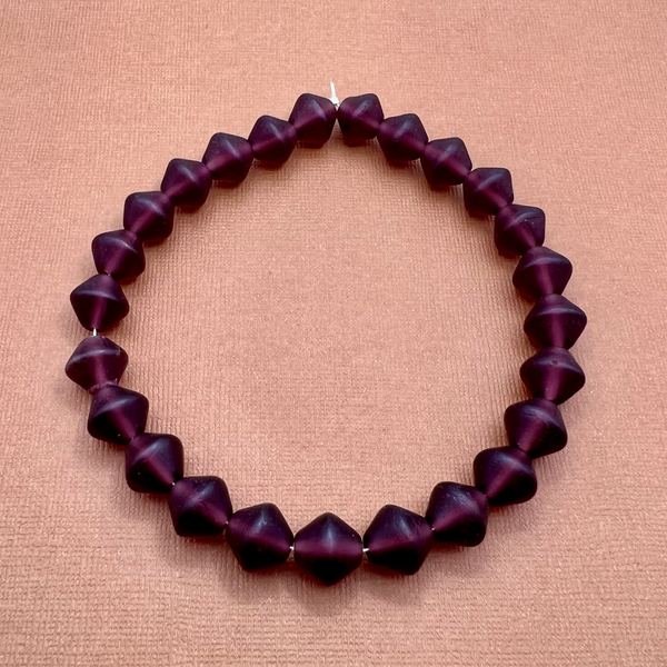 Purple Bicone Beads - 25 Pieces
