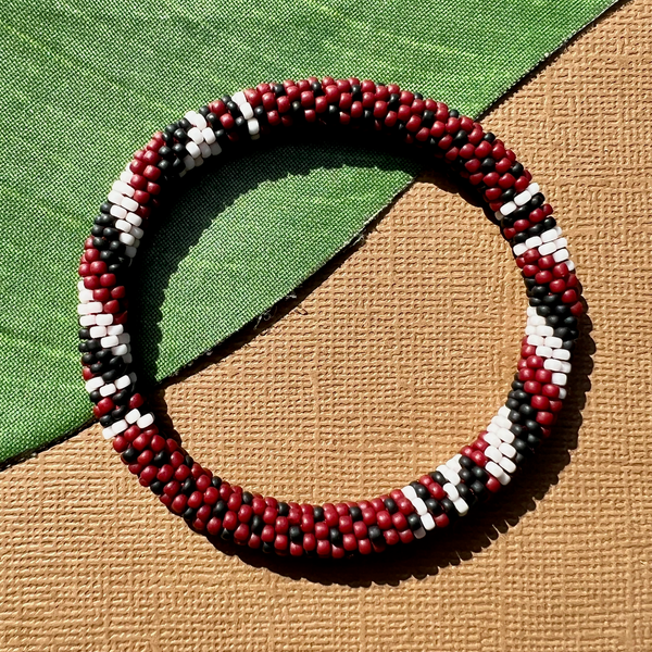 Red Beaded Bangles #15