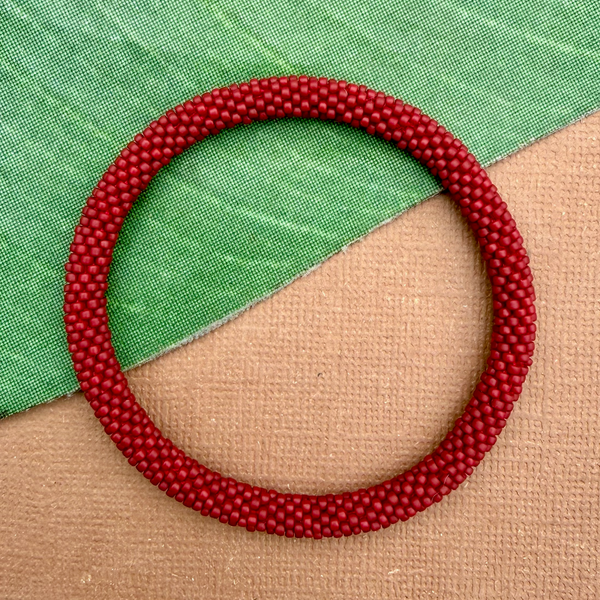 Red Beaded Bangles #1