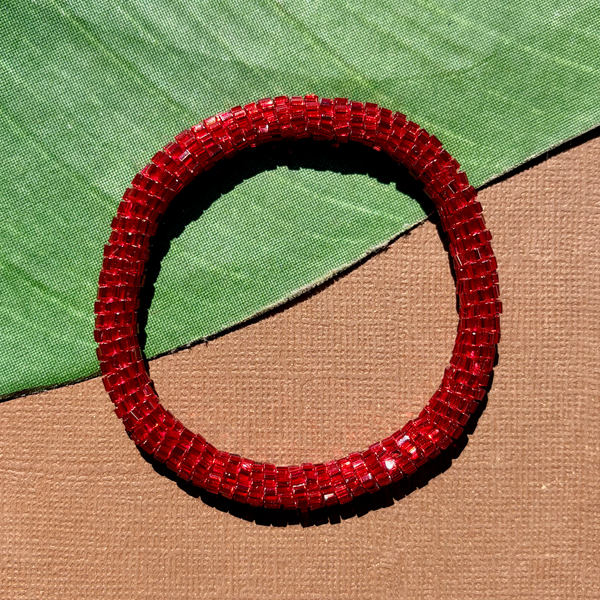 Red Beaded Bangles #3