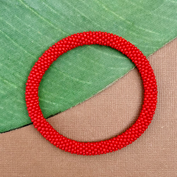 Red Beaded Bangles #4