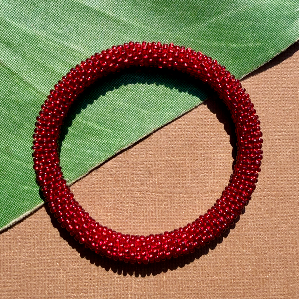 Red Beaded Bangles #6