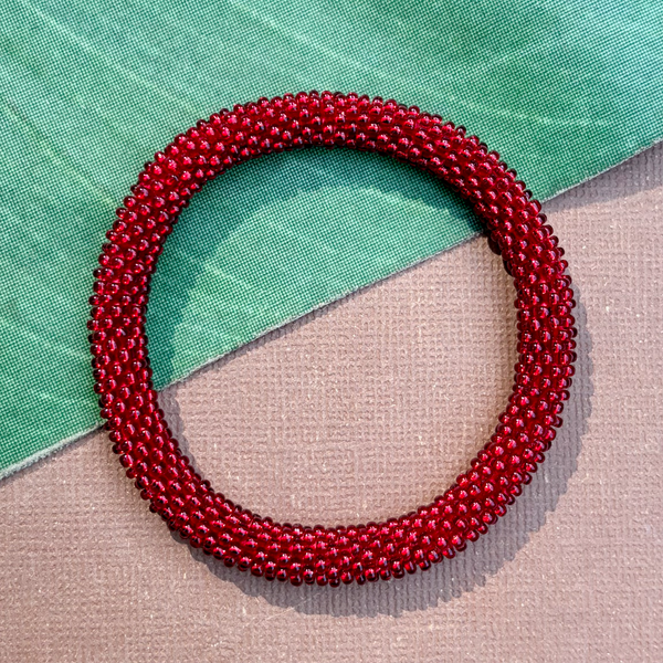 Red Beaded Bangles #6