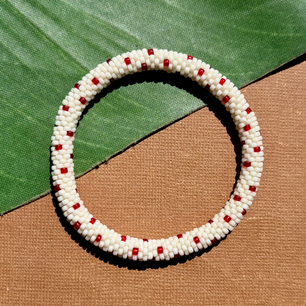 Red Beaded Bangles #7