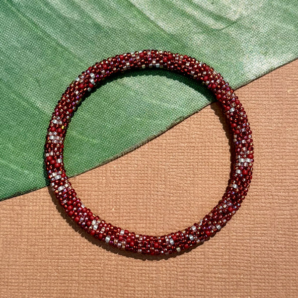 Red Beaded Bangles #8
