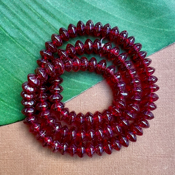 Dark Red Large Saucer Beads - 100 Pieces