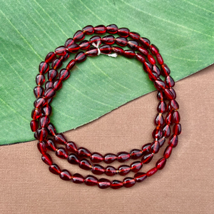 Red Teardrop Glass Beads - 100 Pieces