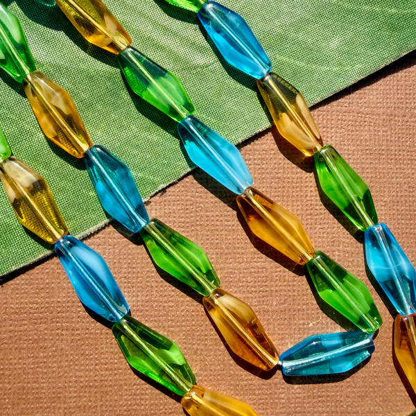 Czech Rhombus Beads - 30 Pieces