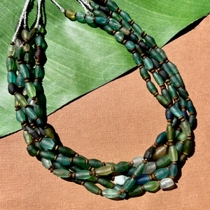 Roman Glass Rice Bead Strands