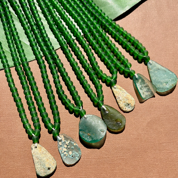 Roman Glass 6mm Round Bead Strands