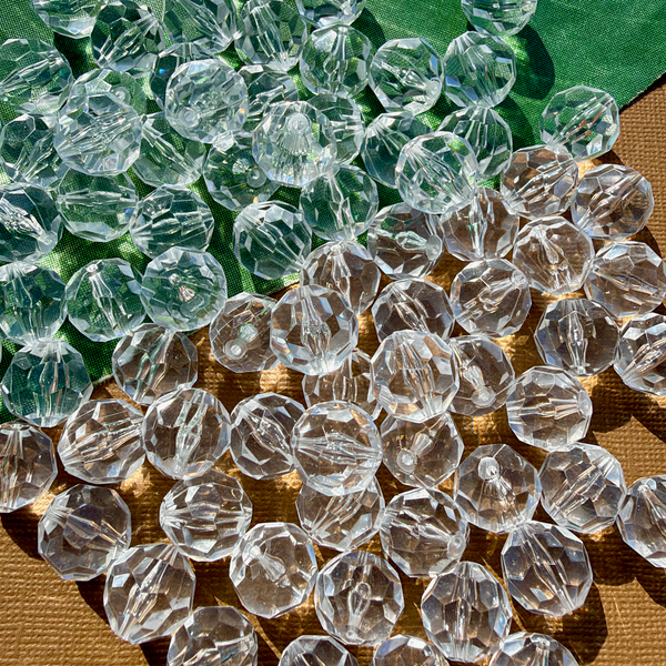 Faceted Crystal Rounds - 50 Pieces