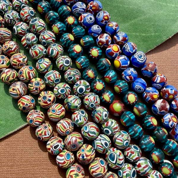 Java Glass Colorful Round Beads
