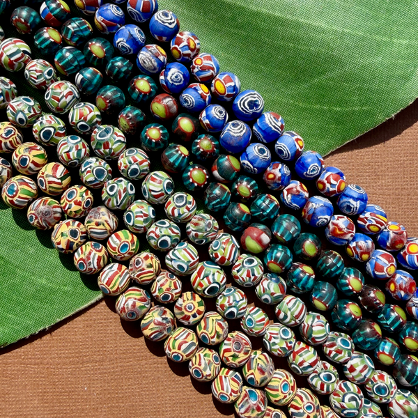 Java Glass Colorful Round Beads