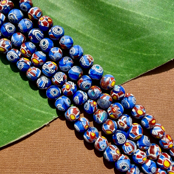 Java Glass Colorful Round Beads