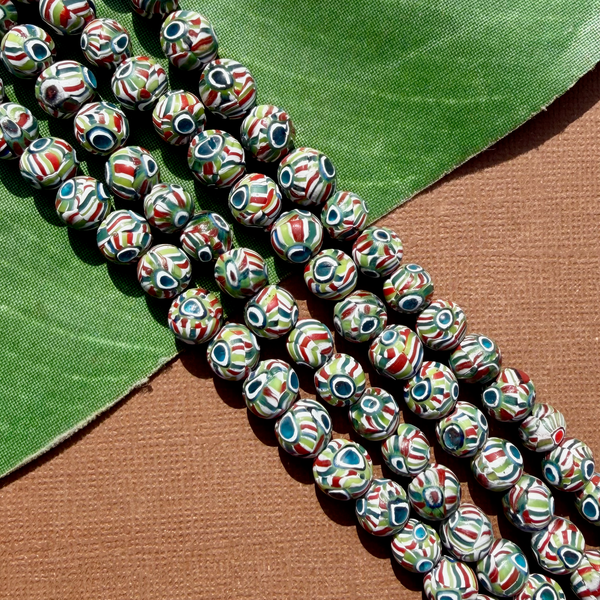 Java Glass Colorful Round Beads