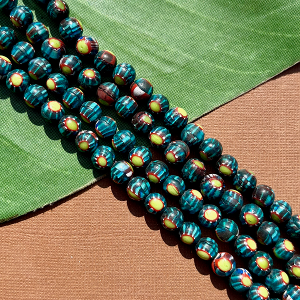 Java Glass Colorful Round Beads