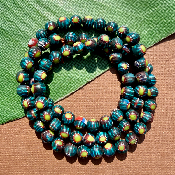 Java Glass Colorful Round Beads