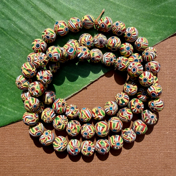 Java Glass Colorful Round Beads